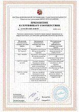 Сертификат Соответствия Резина Пожгарант (Приложение)